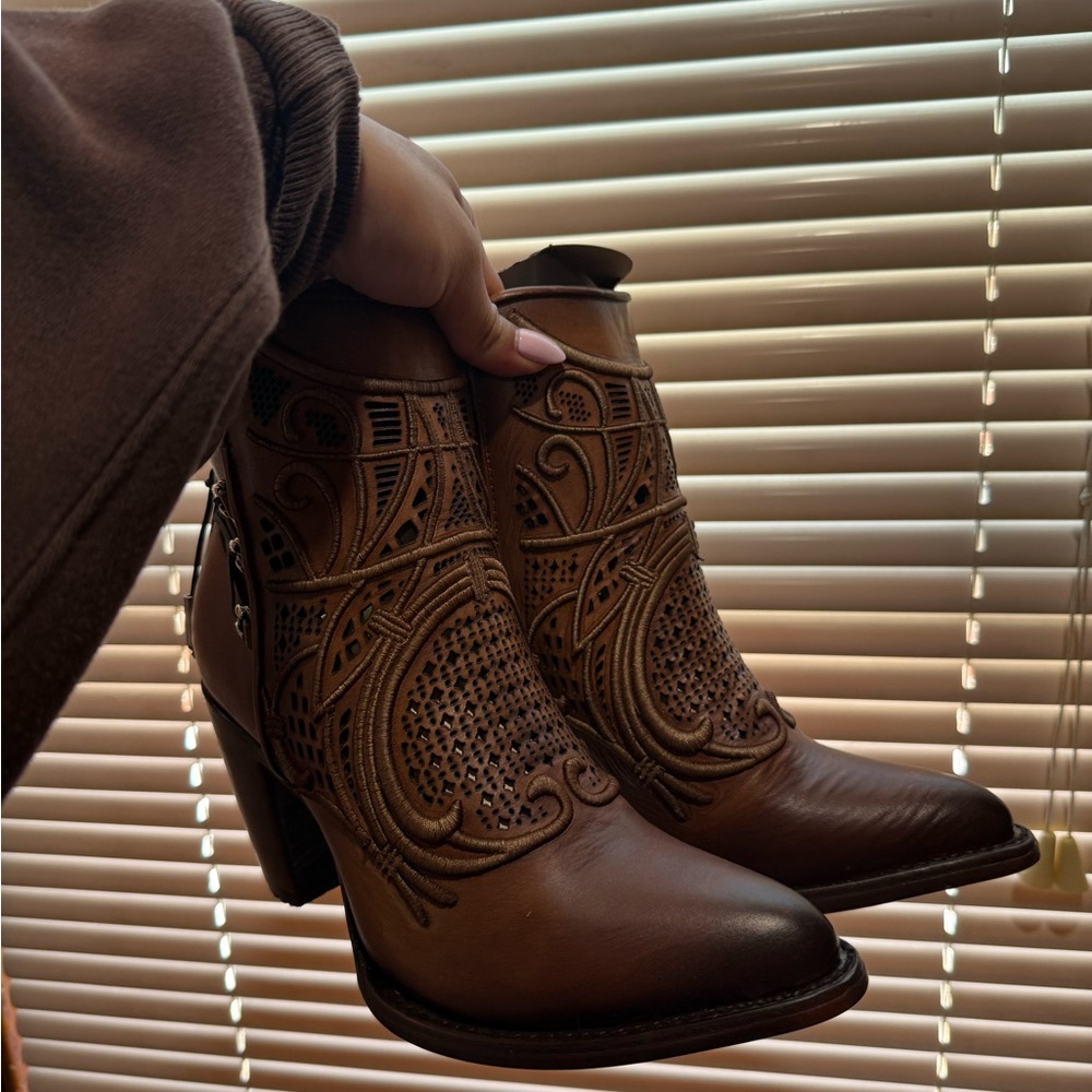 Women's Brown Leather Ankle Boots